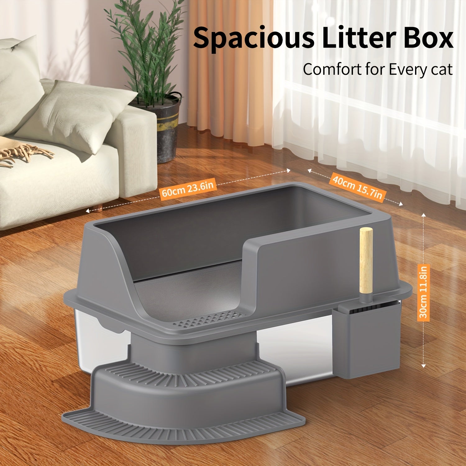 PawStep Stainless Litter Pan