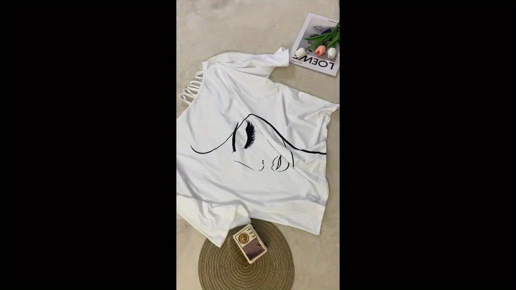 Femme Visage Off-Shoulder Tee
