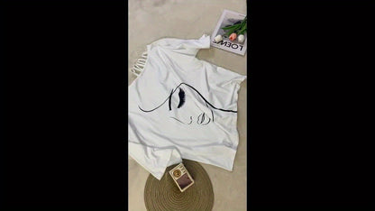 Femme Visage Off-Shoulder Tee