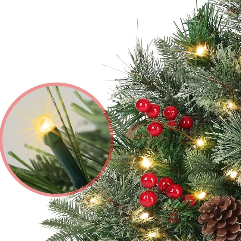 GlowPine Pre-Lit Christmas Urn Filler