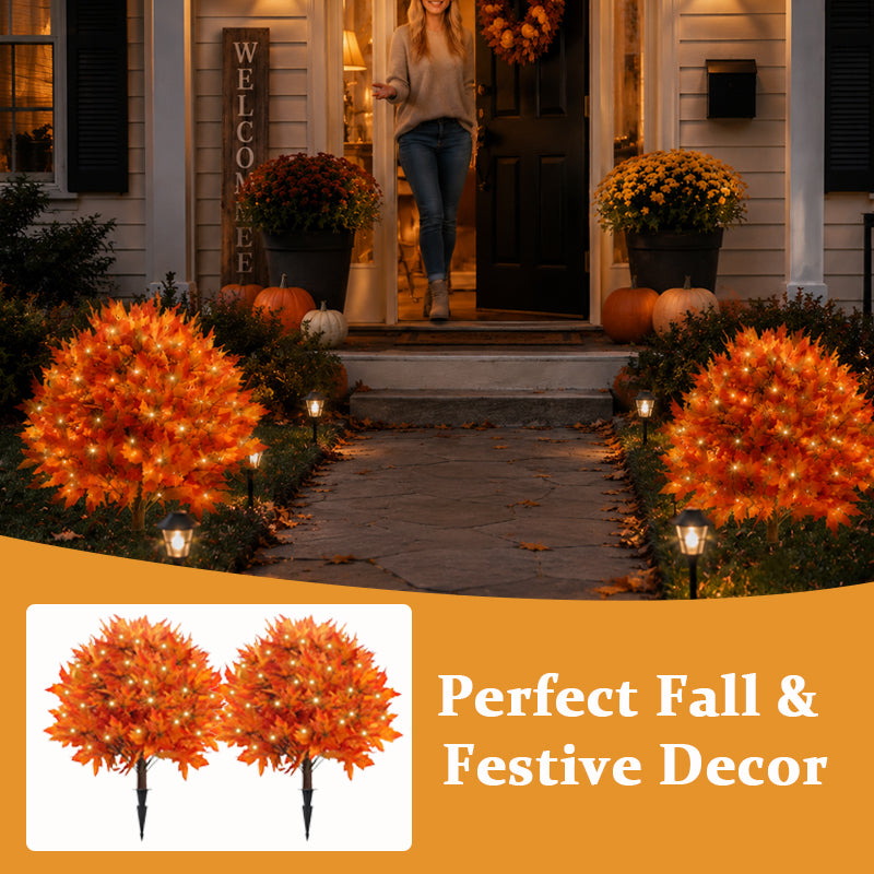 Autumn Maple LED Tree Ornament