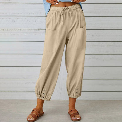 Women's Summer Cotton Linen Trousers
