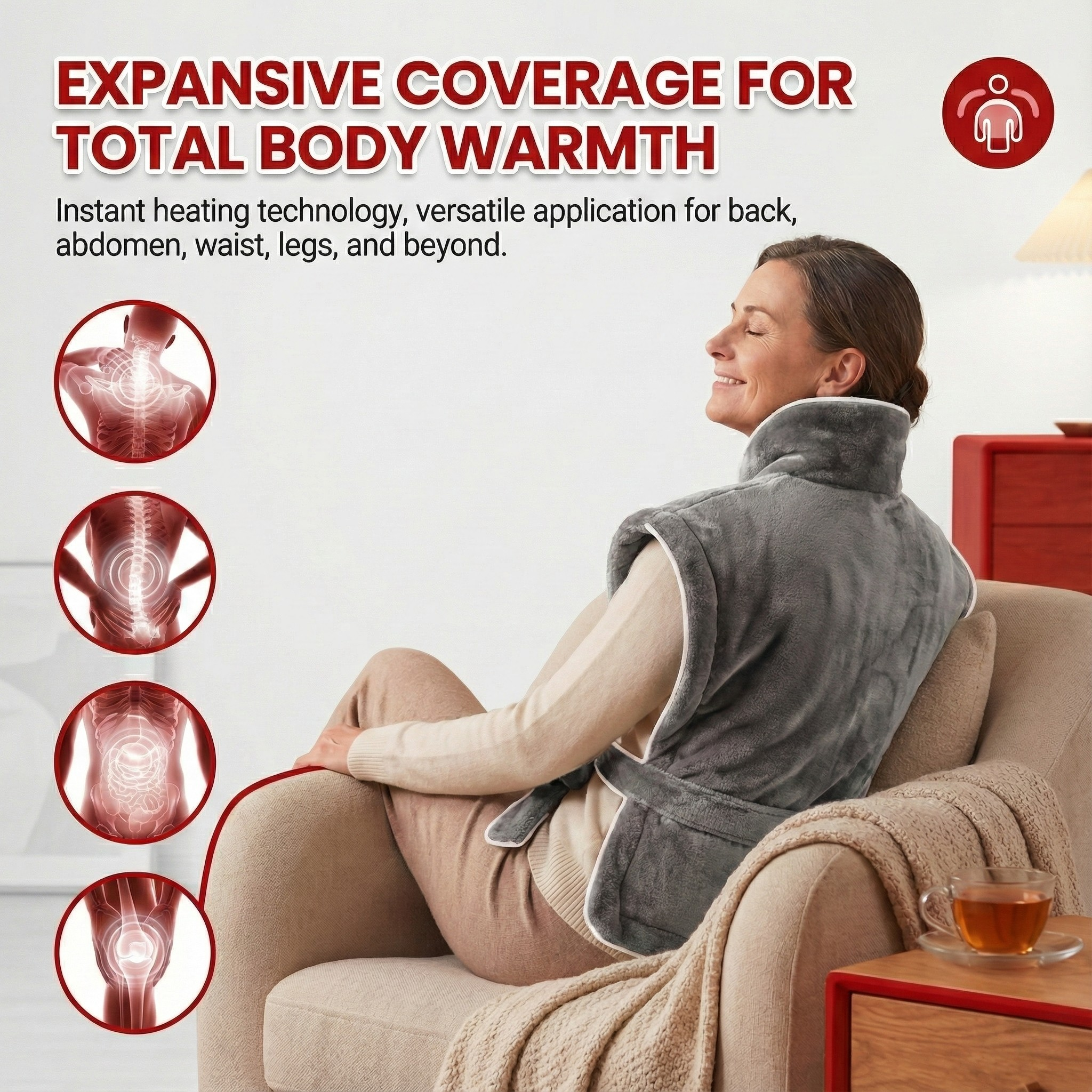 HeatHaven Neck-to-Back Heating Pad