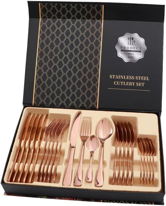 LuxeDine 24-Piece Cutlery