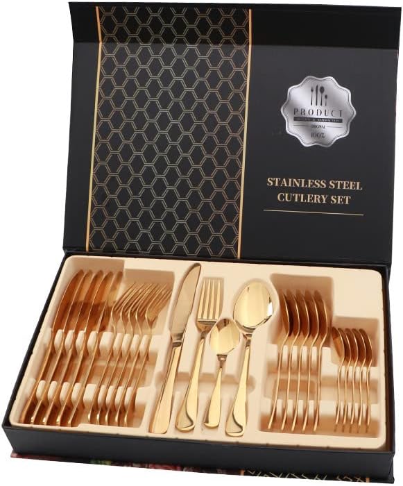 LuxeDine 24-Piece Cutlery