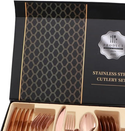 LuxeDine 24-Piece Cutlery