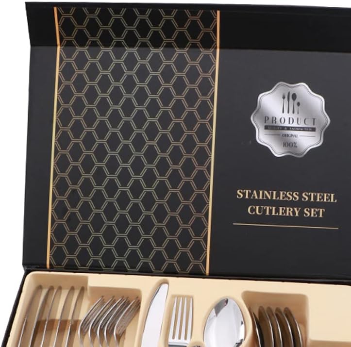 LuxeDine 24-Piece Cutlery