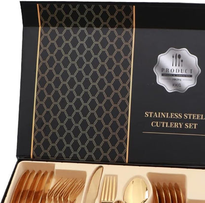 LuxeDine 24-Piece Cutlery