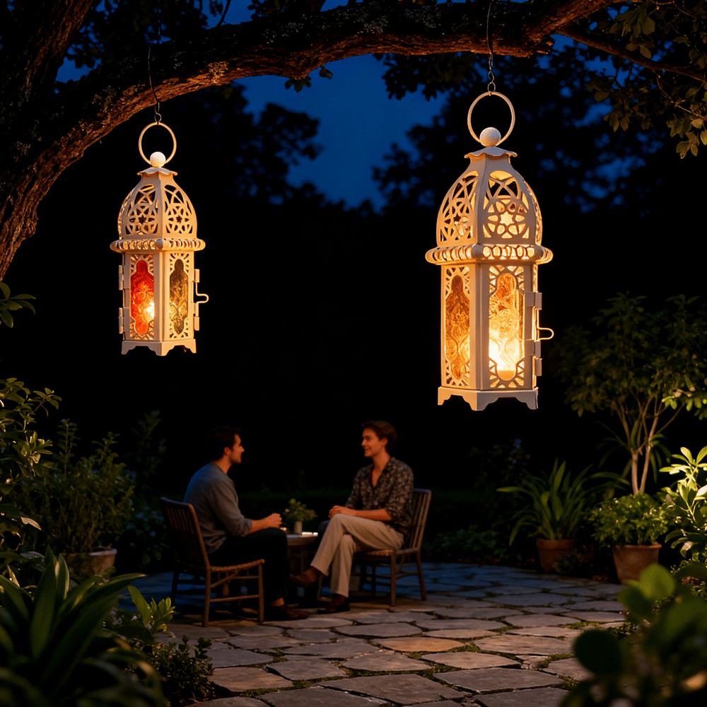 ColorGleam Retro Moroccan Lantern