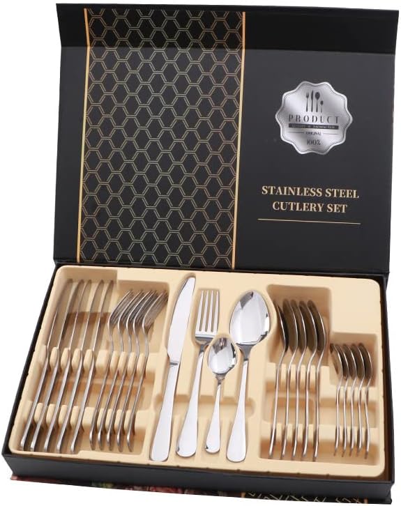 LuxeDine 24-Piece Cutlery