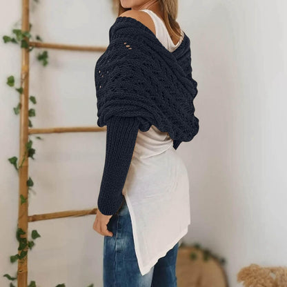 1 Size Fits ALL - Knitted Sleeve Shawl
