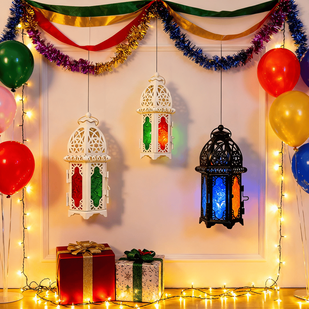 ColorGleam Retro Moroccan Lantern