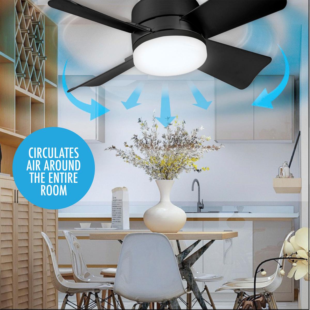 LED Ceiling Fan Light with Remote