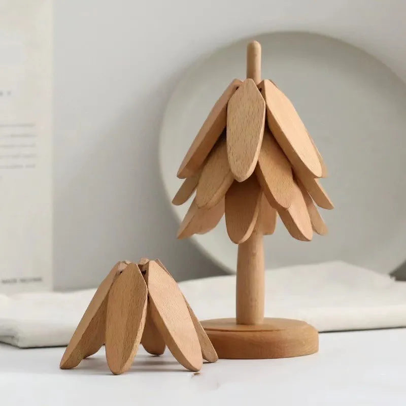 Coastree Wooden Foldable Coasters