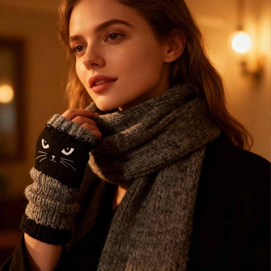 KittyKnit Fingerless Gloves