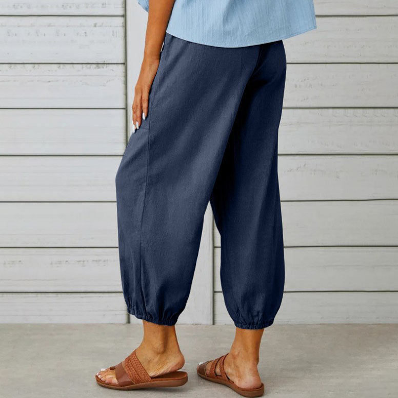 Women's Summer Cotton Linen Trousers