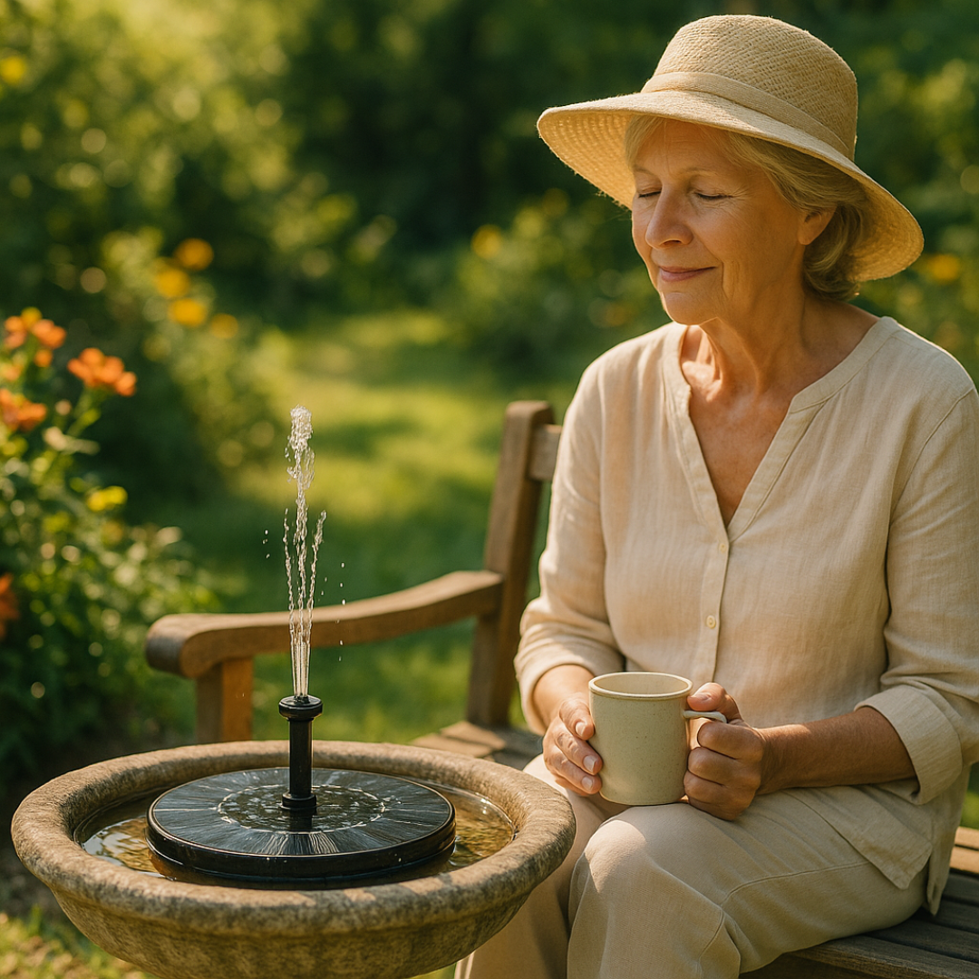 SunFlow Solar Garden Fountain