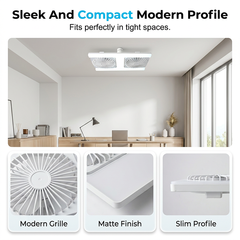 Dual-Head LED Ceiling Fan