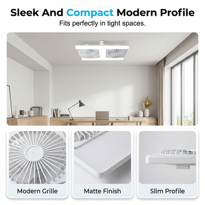 Dual-Head LED Ceiling Fan