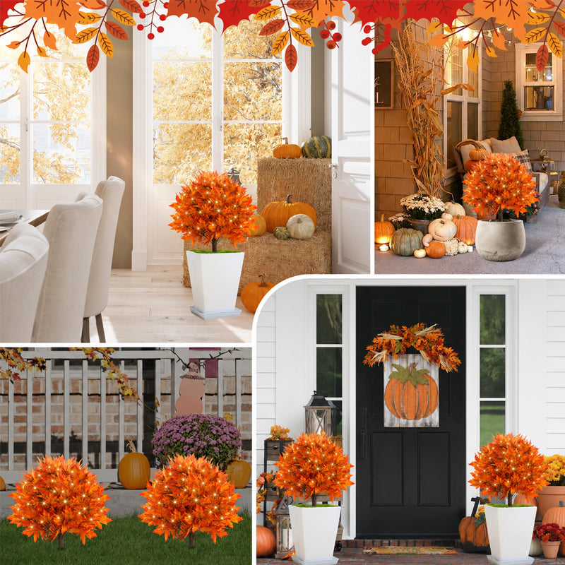 Autumn Maple LED Tree Ornament