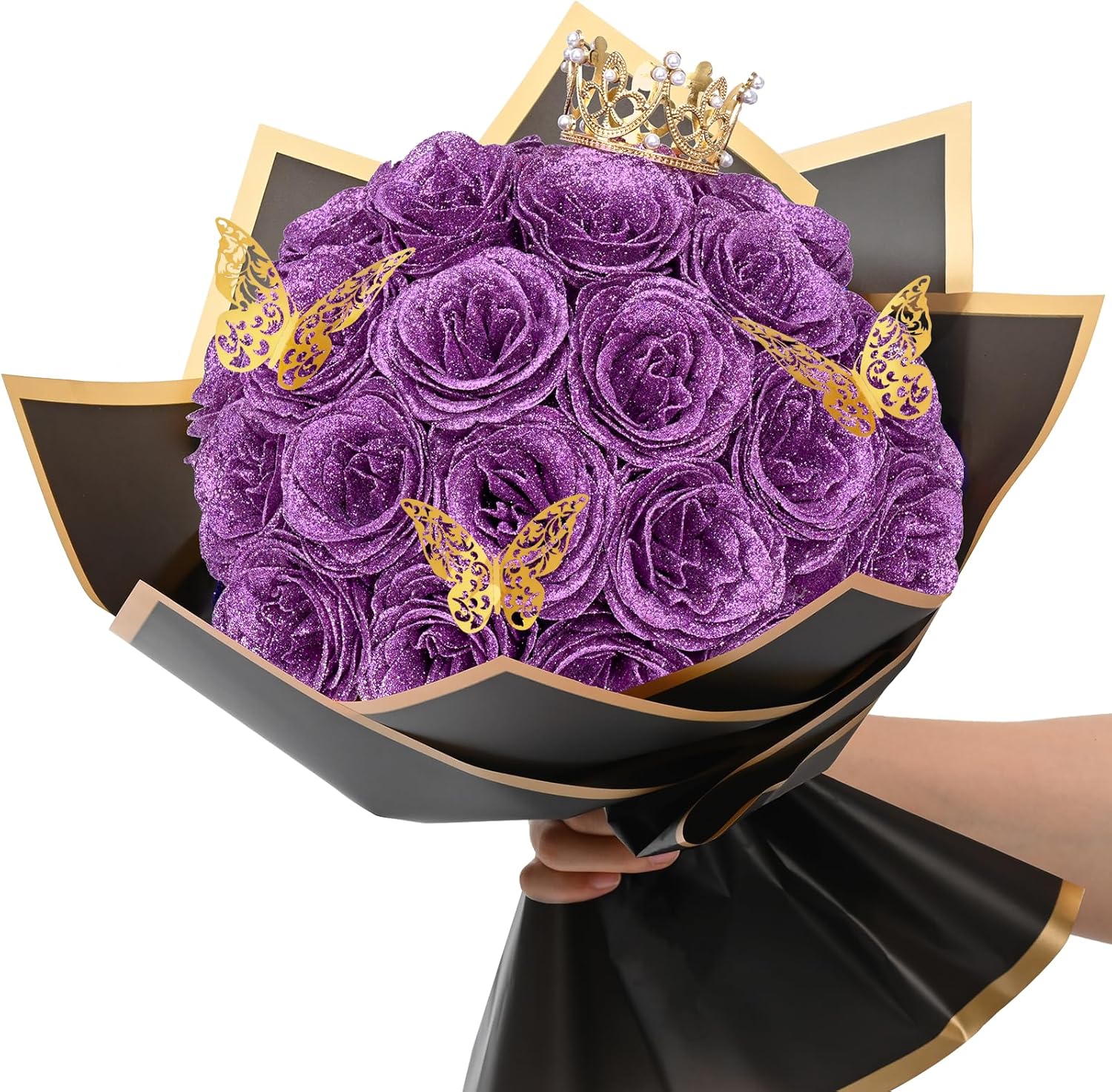 Starlight Rose Glitter Bouquet
