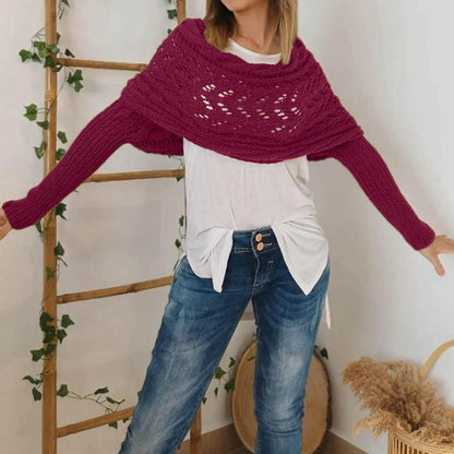 1 Size Fits ALL - Knitted Sleeve Shawl