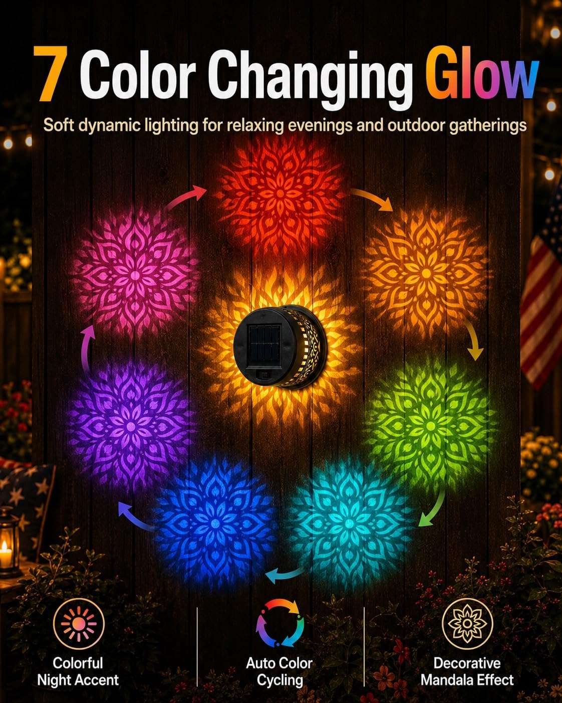 Solar Mandala Wall Light