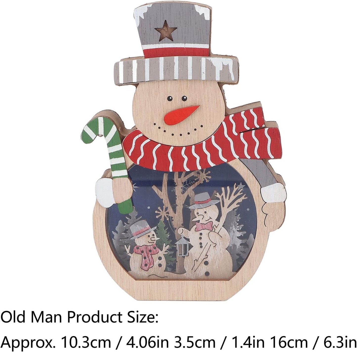 SantaGlow Wooden Ornament