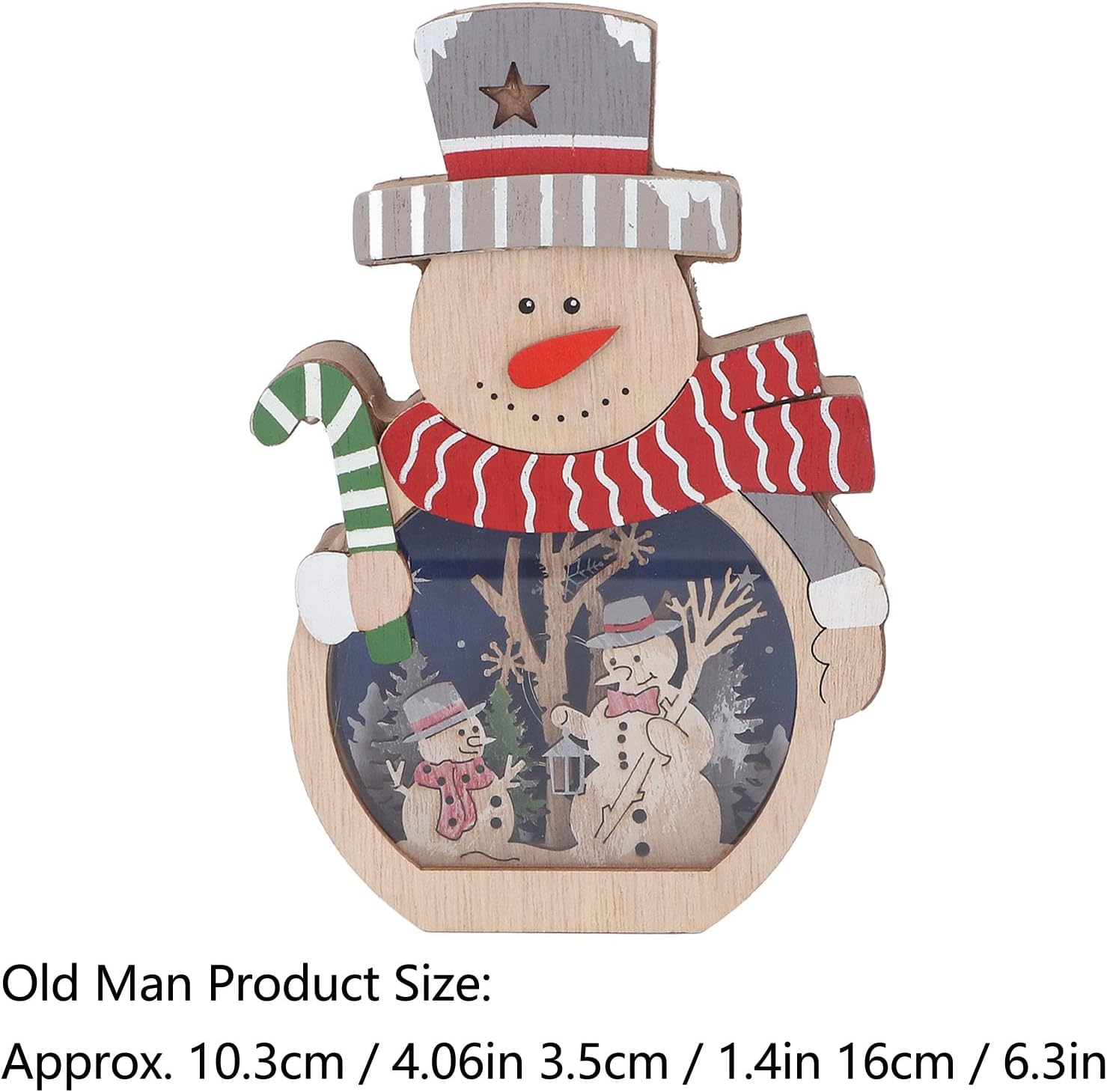 SantaGlow Wooden Ornament