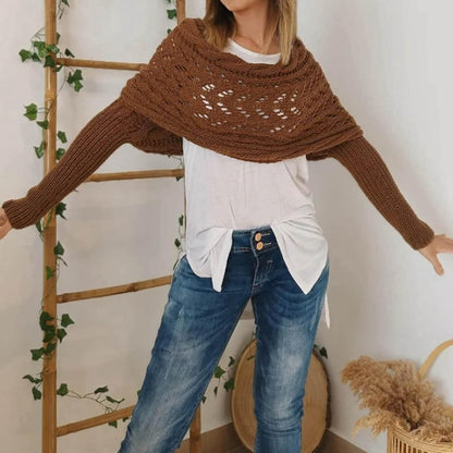 1 Size Fits ALL - Knitted Sleeve Shawl