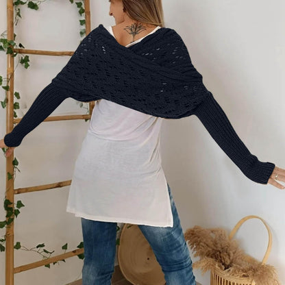 1 Size Fits ALL - Knitted Sleeve Shawl
