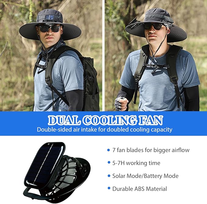 Solar Fan Hat - Unisex Cooling