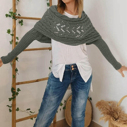 1 Size Fits ALL - Knitted Sleeve Shawl