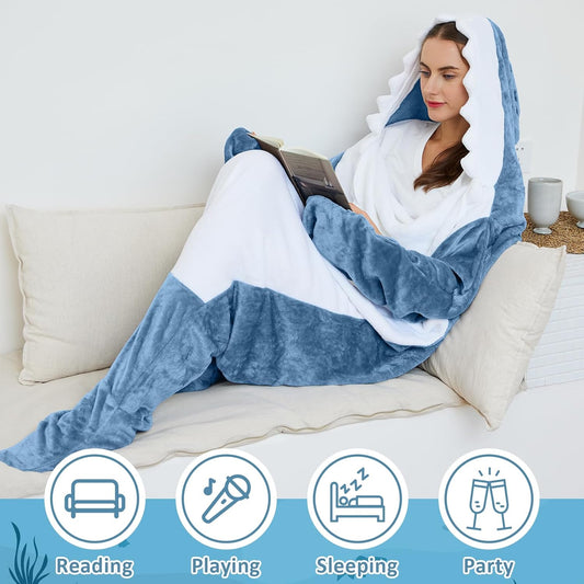 SharkSnug Blanket Onesie Hoodie