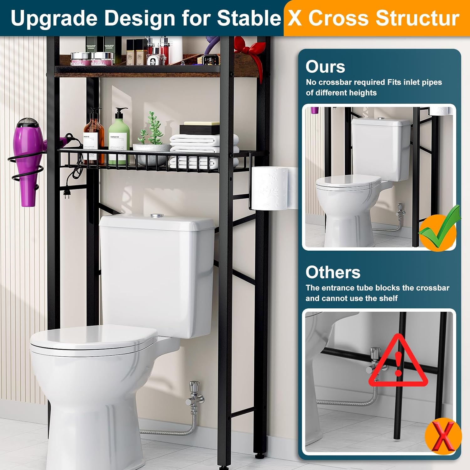 OverToilet Organizer 4-Tier