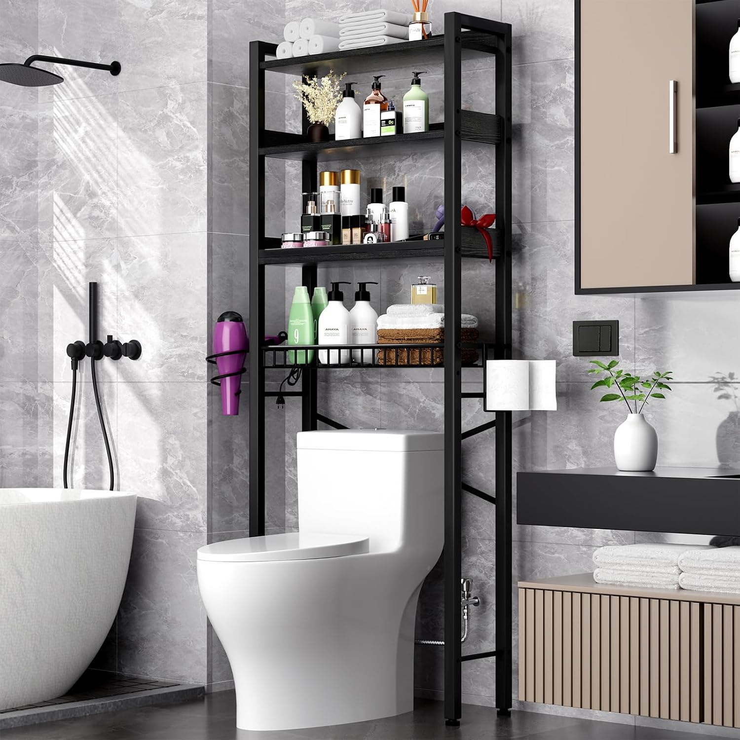 OverToilet Organizer 4-Tier
