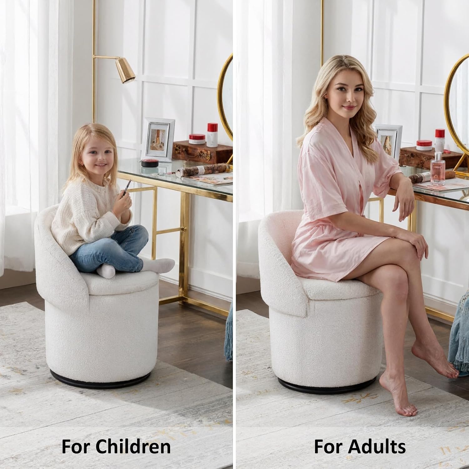 CozyStor Vanity Ottoman