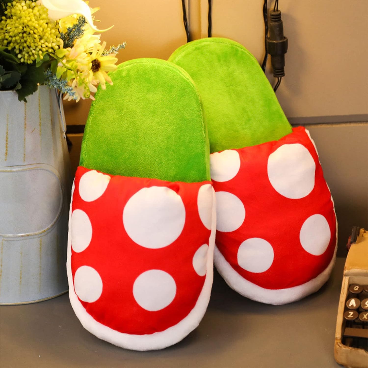 Piranha Plant Slippers with Pot Holder
