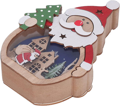 SantaGlow Wooden Ornament