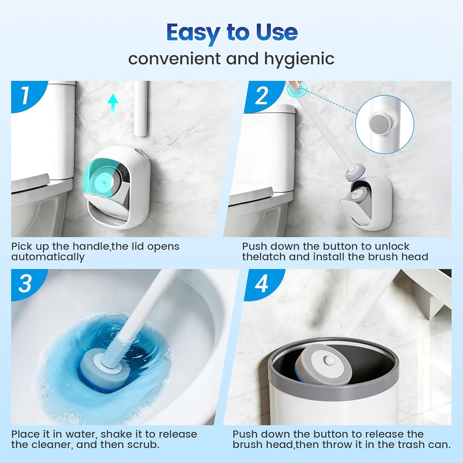 Disposable Toilet Brush Set
