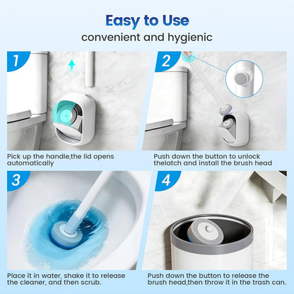 Disposable Toilet Brush Set
