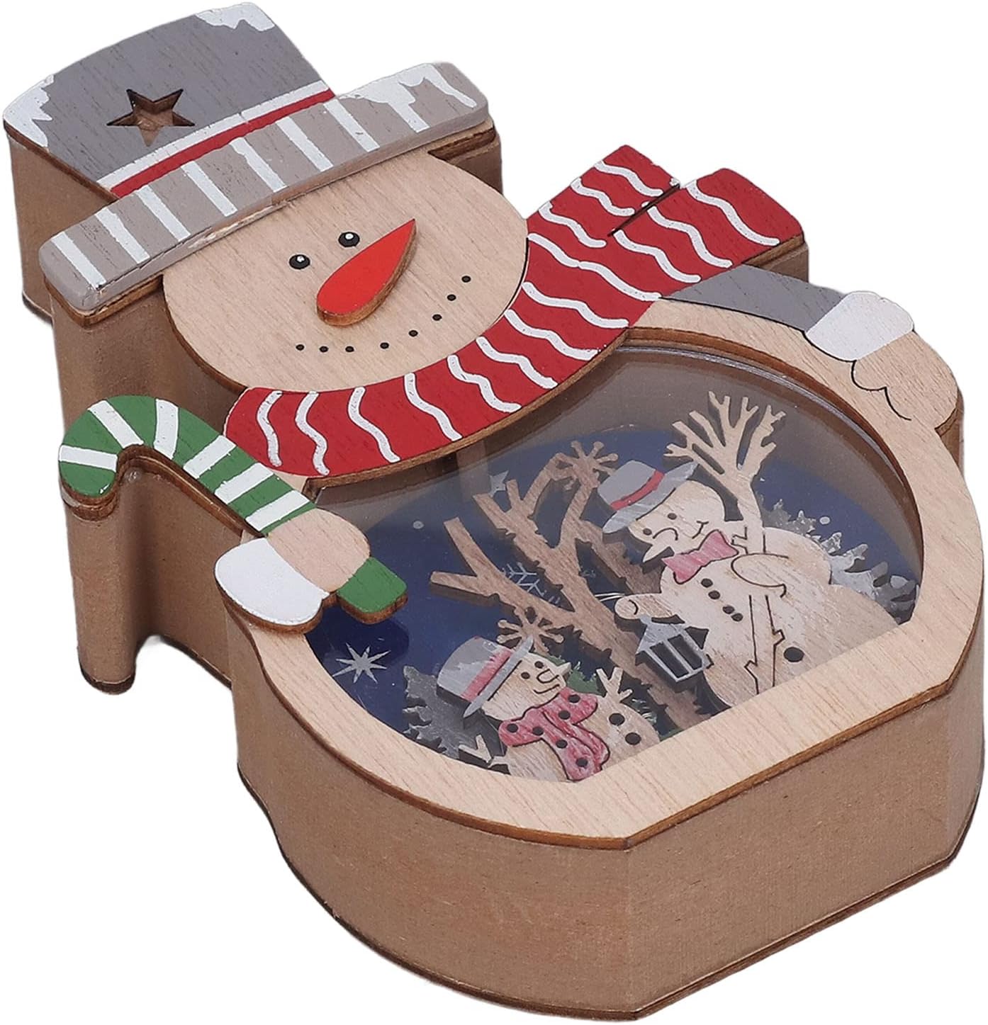 SantaGlow Wooden Ornament