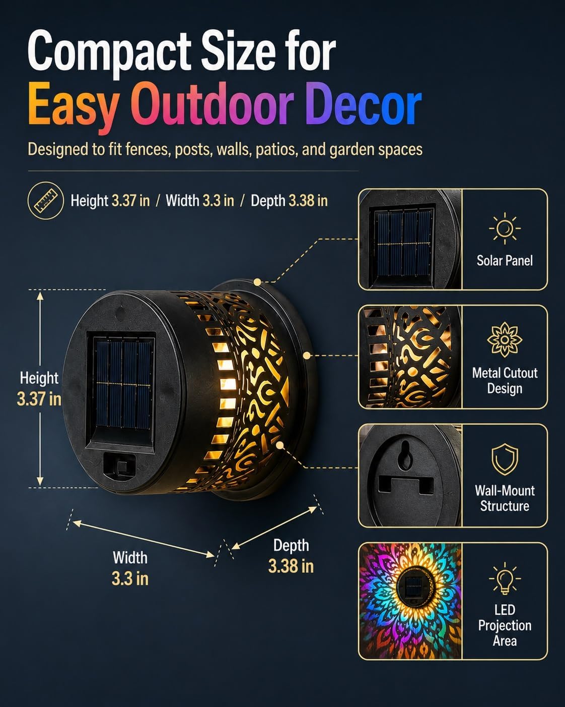 Solar Mandala Wall Light