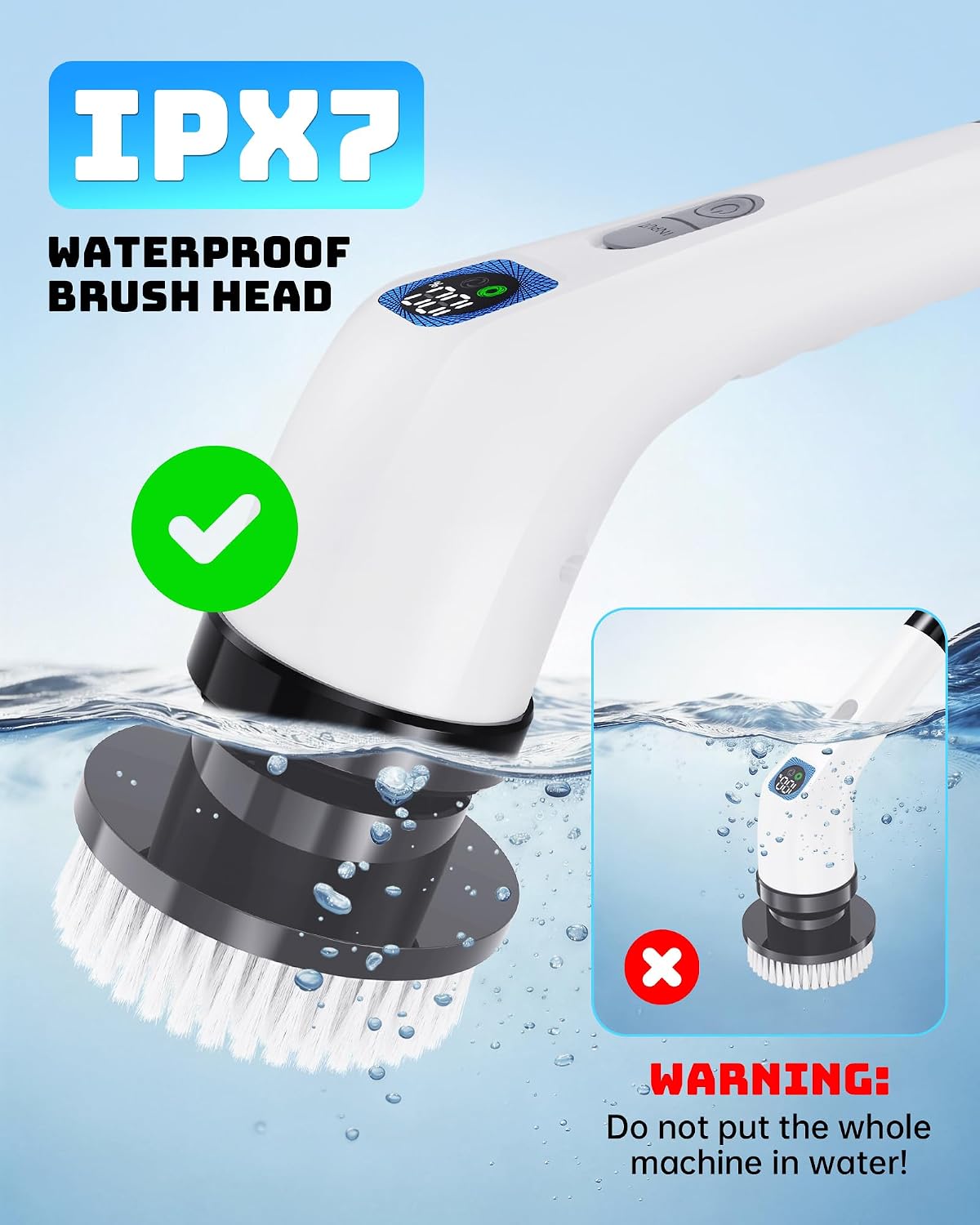 Electric Spin Scrubber 7 Brush Heads
