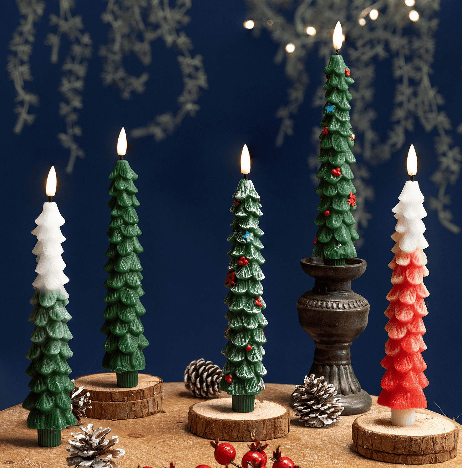 SparklePine LED Candles