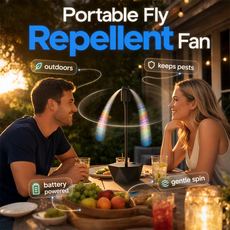 BreezoFan™ – Silent Fan for Bug-Free Outdoor Comfort