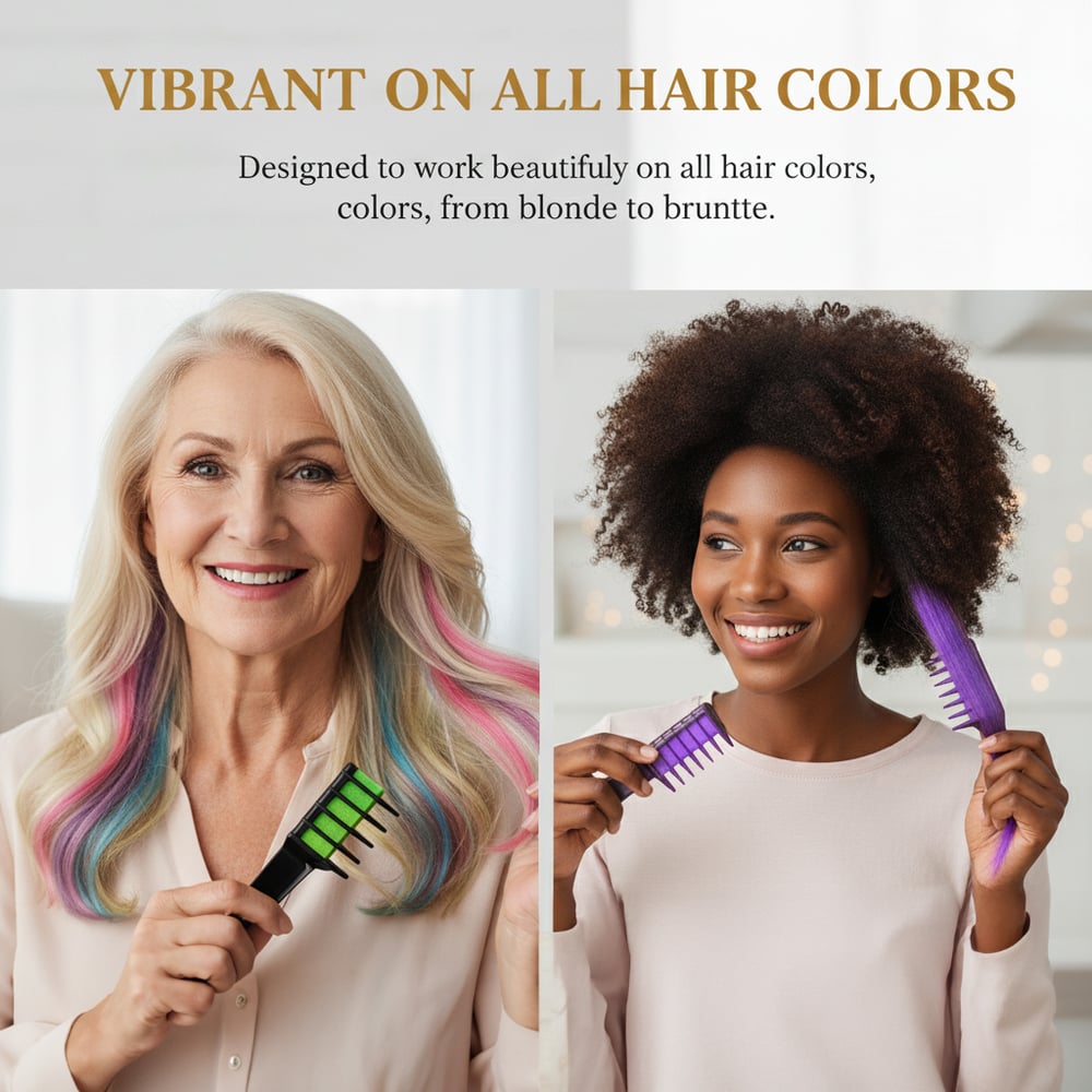 ColorWhirl Hair Chalk Combs