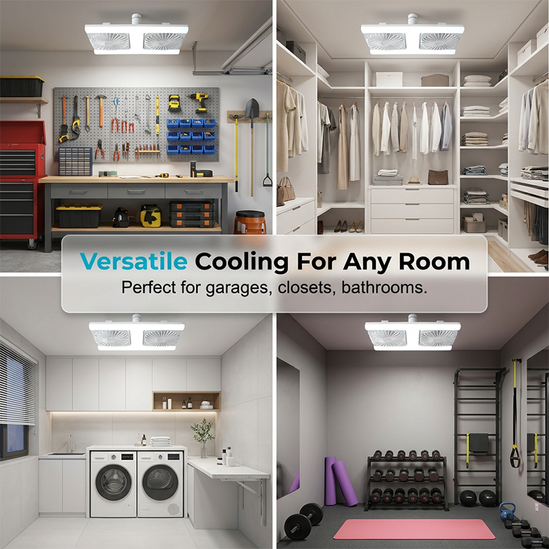 Dual-Head LED Ceiling Fan