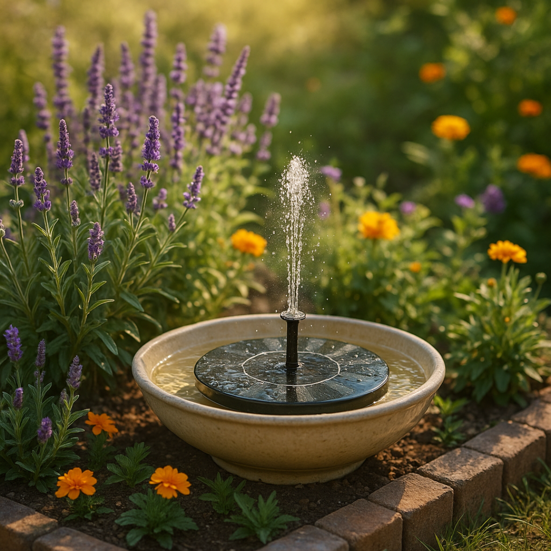 SunFlow Solar Garden Fountain