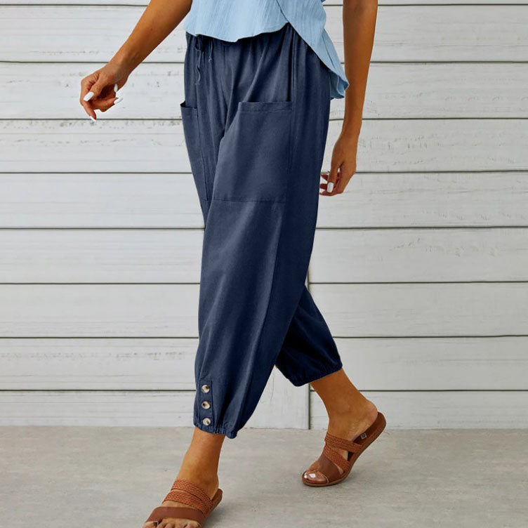 Women's Summer Cotton Linen Trousers